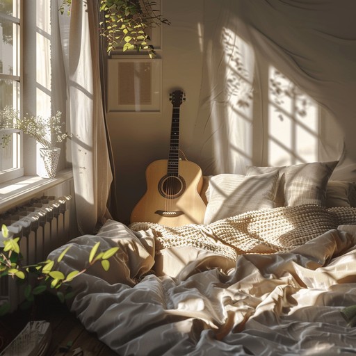 This track captures the warmth of a sunny morning with cheerful bedroom pop vibes. Plush synths and gentle guitars paint a picture of a blissful day spent dreaming and relaxing indoors. Perfect for evoking feelings of joy and contentment.