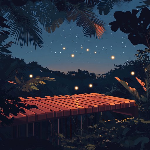 A mesmerizing instrumental piece blending dreamy afro cuban rhythms with ethereal melodies, creating a soundscape that transports listeners to a tropical night under starlit skies.