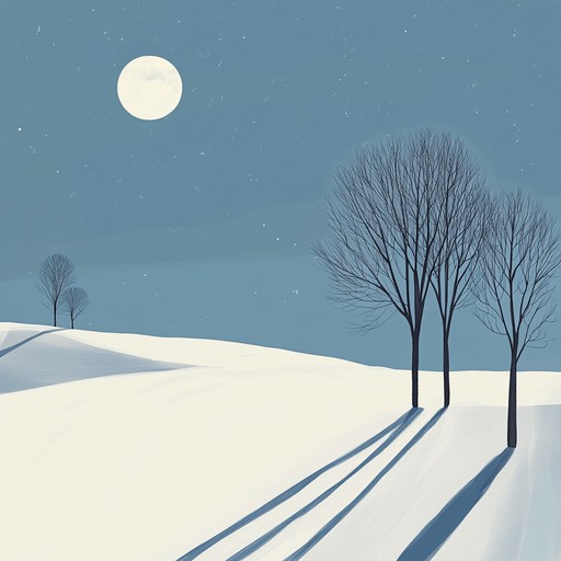 In this piece, the music captures the essence of a serene yet profoundly mysterious winter evening where shadows play across the icy landscape under a full moon. The symphony moves through moments of delicate stillness to swirling gusts of emotion, mimicking a dance of shadows.