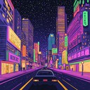 chill 80s instrumental capturing nocturnal city drive vibes