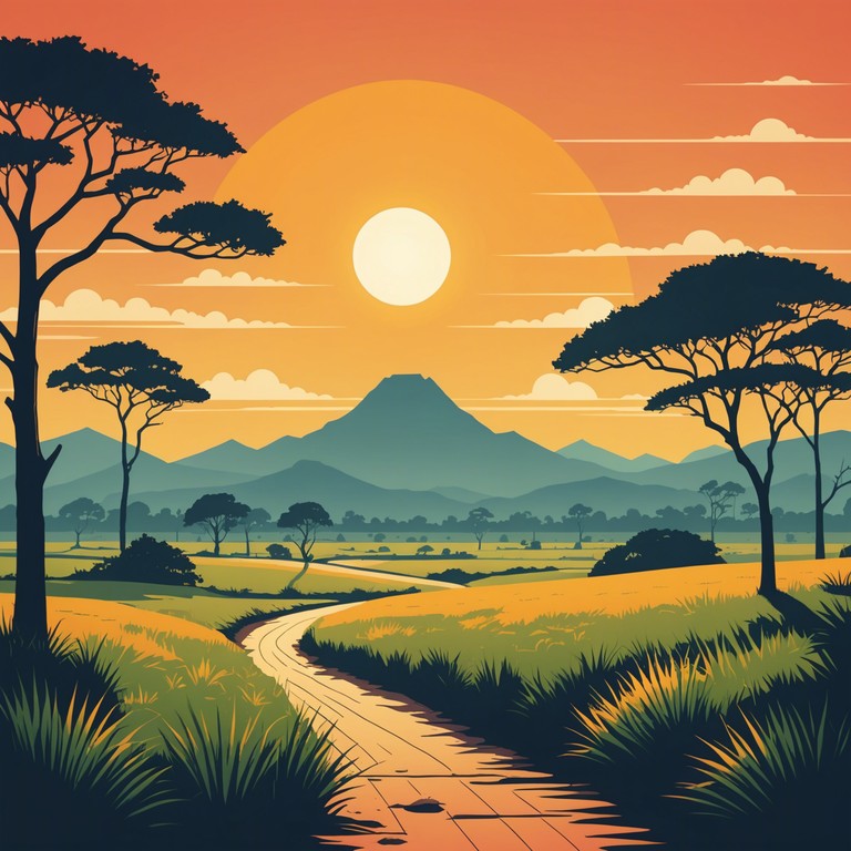 This instrumental tune uses authentic afrobeat elements infused with upbeat tempos and rich melodic structures to mimic the invigorating feeling of a sunrise over the african savannah. Perfect for energizing any mood.