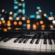 reflective piano melodies, tokyo night ambiance