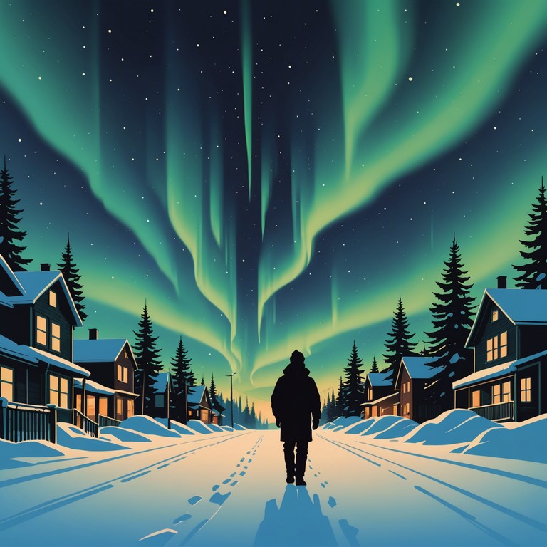 As the aurora borealis casts eerie light over helsinki, this track delves into the soul's deeper shadows during long winter nights, merging the stark silence with an edgy, electric guitar led soundscape, crafting a narrative of nocturnal ponderings and urban tales