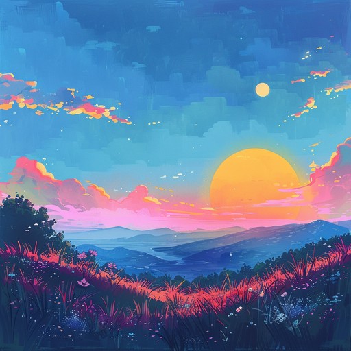 This instrumental piece embodies the optimism of a new day with lively melodies and a cheerful atmosphere. The track features a prominent piano lead accompanied by gentle strings and rhythmic percussion, creating a sense of freshness and hope. Ideal for anime scenes portraying joyful beginnings or heartwarming moments.