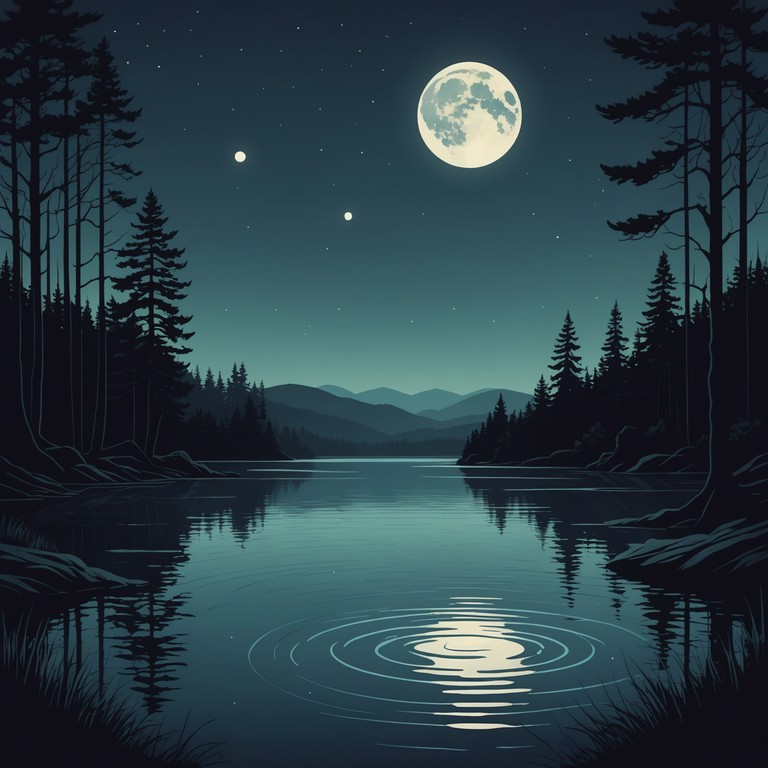 This piece unfolds like a slow moving cinematic narrative, painting a vivid soundscape that encapsulates the depth of still waters under moonlight. The music is designed to evoke deep contemplation and an appreciation for infinite silences, with a gradual buildup to a fervent, emotional climax, resembling the shifting shadows and the ever changing face of the night's water.