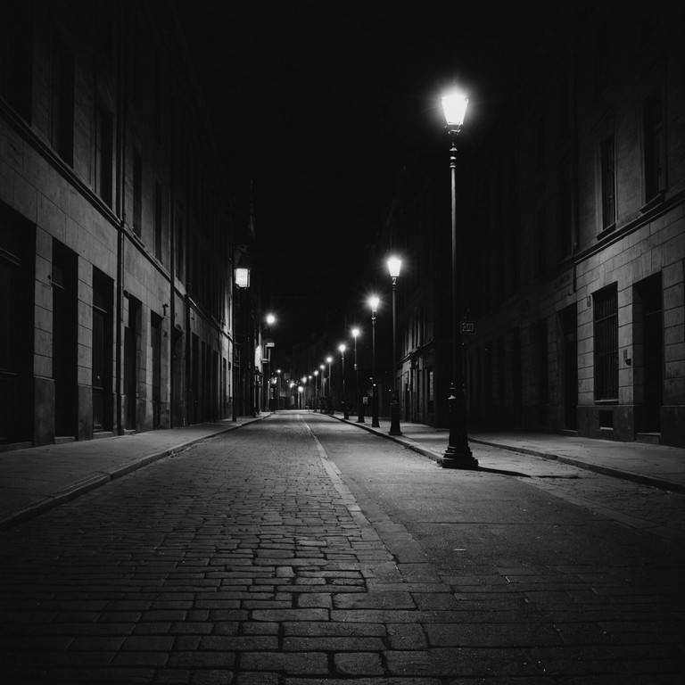 A single guitar resonates through a quiet, moonlit street, embodying the soul of blues with every pluck, capturing the spirit of solitude and melancholia in the midnight air. Its sound tells of forgotten stories and personal soliloquies, echoed between the sleeping buildings of a once bustling boulevard, now silent and contemplative.