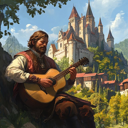 An exuberant troubadour melody that captures the essence of love and adventure, blending medieval lute rhythms with dynamic, euphoric harmonies to transport listeners to an epic journey.