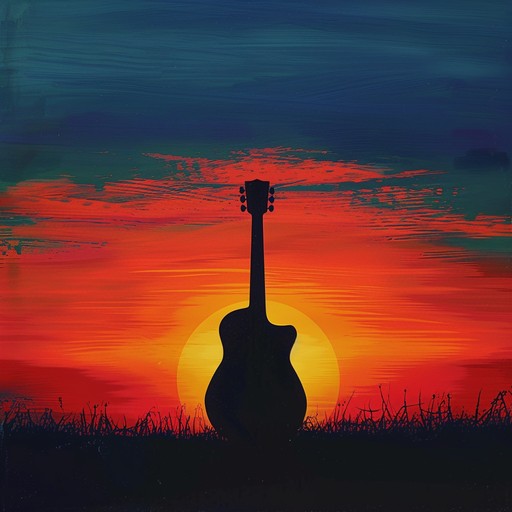 A nostalgic raga rock piece featuring an electric guitar leading a reflective, ambient journey, enhanced by indian instruments, evoking a serene, sunset atmosphere.