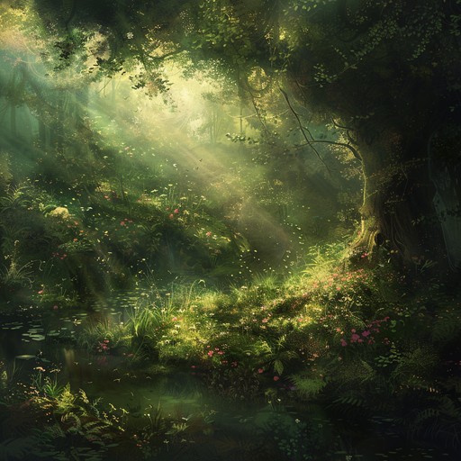 Immerse yourself in a lush musical portrayal of an enchanted forest where every note brings deeper into a magical realm. The composition intertwines the sounds of nature with a mystical, ethereal orchestral palette, capturing the essence of ancient magic and mythical beings.