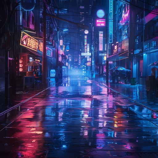 This instrumental track combines ethereal synth melodies with a driving yet melancholic rhythm, designed to evoke the sense of solitude and longing found in a neon lit, rainy cityscape of the 1980s. The haunting harmonies and retro electronic textures resonate with the bittersweet memories of past loves and lost times, encapsulating the essence of lonely nights.