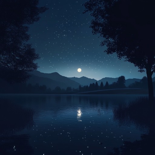 A serene and ethereal r&b piece, characterized by its dreamlike synth textures and gentle basslines. This track evokes calmness and tranquility, making it perfect for a relaxed, immersive listening experience reminiscent of a peaceful midnight sky.