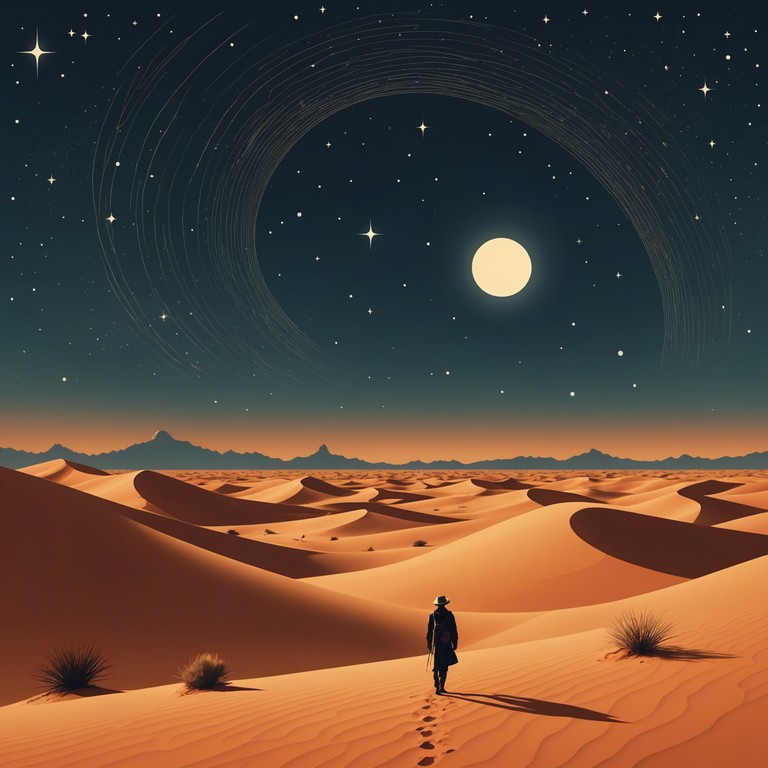 Capturing the soul of the sahara's endless landscape, this piece uses the calming, melodious sounds of a flute and subtle percussion to evoke feelings of being amidst boundless sand dunes, under a star filled desert night.