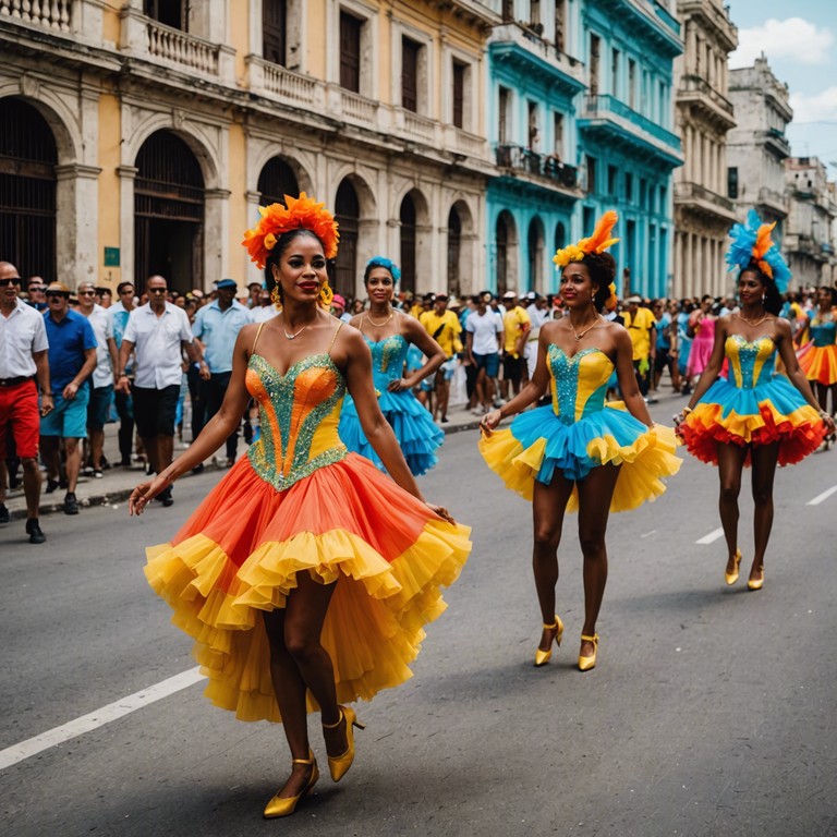 Imagine a bustling night street in havana; the air is pulsating with rhythm and an irresistible beat. Locals dance passionately, each step sparking more energy into the night. This track features potent rumba rhythms accentuated by vibrant instrumentation, designed to revive the soul and uplift spirits.