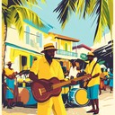 a jubilant instrumental capturing essence of lively calypso rhythms