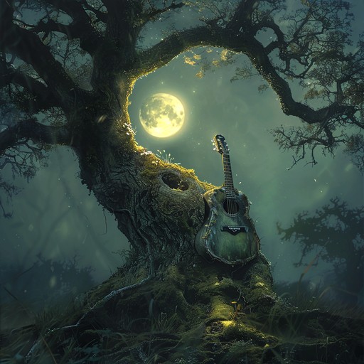 Delicate acoustic guitar strumming guides the listener through the serene beauty of a moonlit forest. With every note, it paints a picture of an enchanting world where nature's whispers and soft melodies merge. This track offers a dreamy, tranquil escape, capturing the essence of contemporary folk's gentle charm.