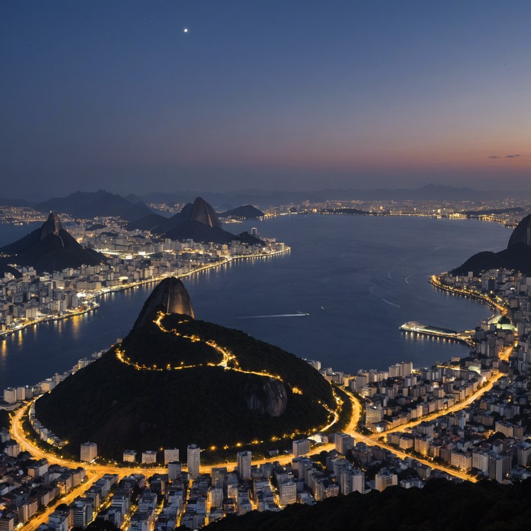 Echoing the reflective quality of twilight in rio, this instrumental uses samba's rhythm to explore themes of loss and yearning amidst the dynamic energy of brazil's most famous cityscape. The sounds are designed to convey a deep emotional resonance that mirrors the natural interplay of shadow and light during twilight.