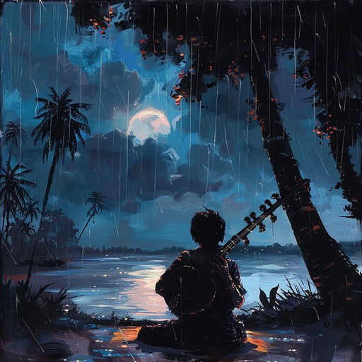 An evocative instrumental track capturing the essence of a midnight monsoon with sultry strains of hindustani classical music. The intricate melodies and deep, immersive soundscape transport listeners to a world of passion and mystery