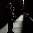 eerie nocturnal saxophone melody in urban darkness