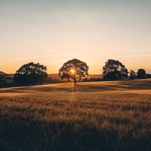 A gentle and soothing instrumental country piece that evokes the serene beauty of a rustic sunset, featuring delicate acoustic guitar melodies and lush background instrumentation. This track will transport listeners to a peaceful, countryside setting, perfect for unwinding and relaxation