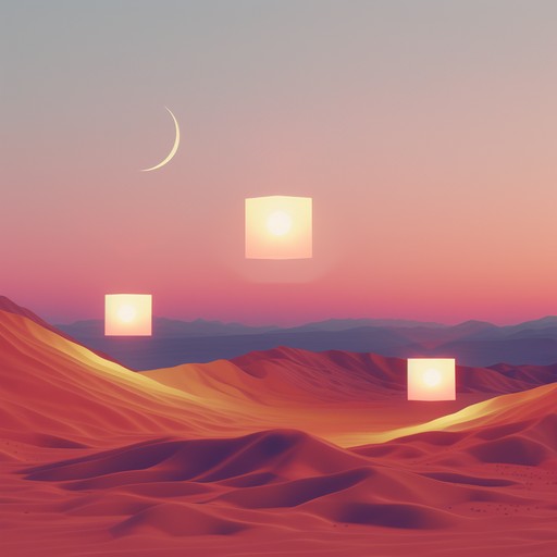 This synthwave track takes listeners on an odyssey through a digitally imagined desert. Atmospheric synths create an expansive landscape while arpeggiated melodies float above like shimmering mirages.