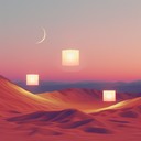 digital journey across a dreamy neon lit desert