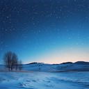 glistening snow under ethereal sky with soothing melodies.