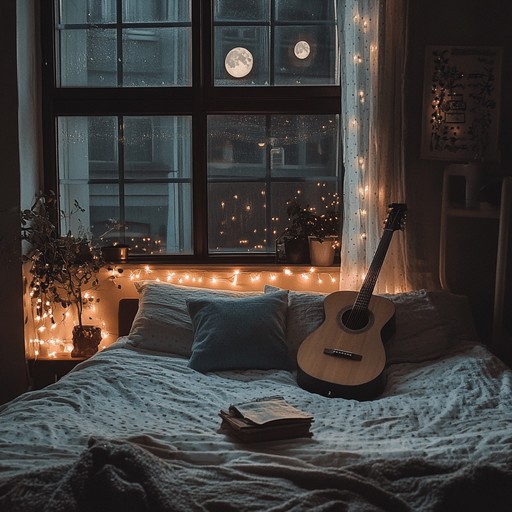 This track blends soft, comforting acoustic guitar with tender melodies, creating a soothing atmosphere perfect for late night introspection or romantic encounters. The mellow soundscape will transport you to a space filled with warmth and nostalgia