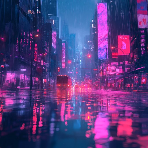 An evocative mix of lush synths and pulsating future bass, capturing the essence of modern urban solitude, nostalgia, and hope. The soundscape blends ethereal melodies with driving basslines, creating a reflective atmosphere that is both melancholic and uplifting.