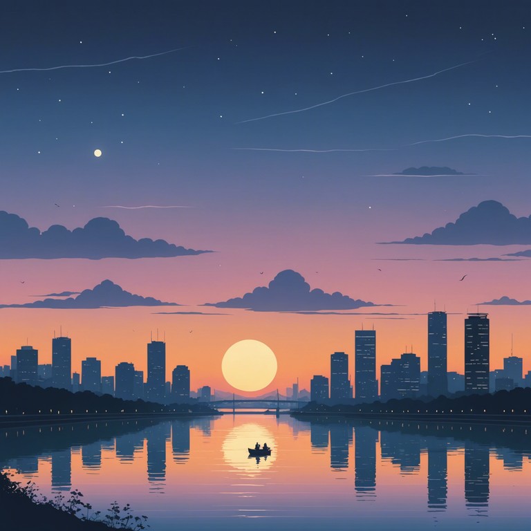 This track encapsulates a serene evening in seoul with a relaxing mix of light electronic elements and traditional korean instruments that create a soothing, almost ethereal atmosphere ideal for unwinding.