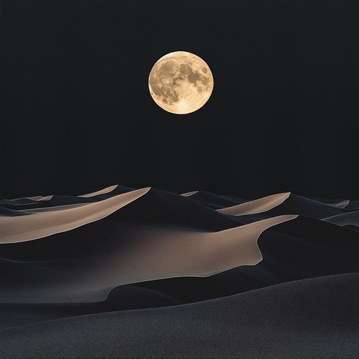 An instrumental composition that blends traditional middle eastern melodies with unsettling harmonies, evoking the mysterious and unnerving atmosphere of a desert night. The piece uses haunting melodies and dissonant tones to create a sense of unease and anticipation, drawing listeners into a shadowy world of hidden dangers and ancient secrets.