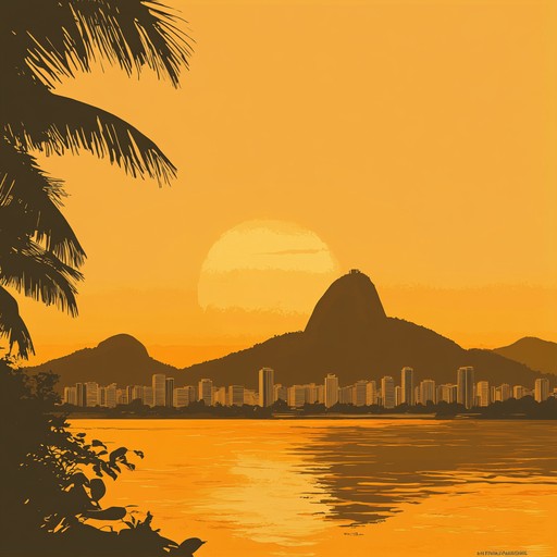 An instrumental track blending soft guitar and gentle percussion to evoke the calm and warmth of a sunset in rio de janeiro, perfect for unwinding or reflective moments