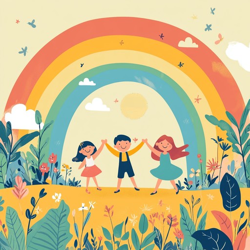 A lively, uplifting instrumental piece that captures the magic of childhood wonder, encouraging kids to dream big and dance with joy under colorful rainbow skies.