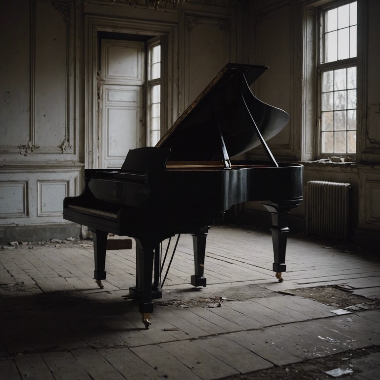 In this composition, a haunting organ pierces the silence with slow, mysterious tones that ebb and flow like the whispers of a long forgotten ghost. Plunged in shadow yet clingingly intimate, the tune unfolds across dimly lit backdrops, enveloping the listener in its melancholic embrace.