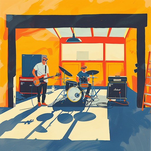 This track delivers vibrant and cheerful guitar melodies over a spirited garage rock foundation, evoking the joy of a sunny day spent with friends in a garage, jamming out and having fun.