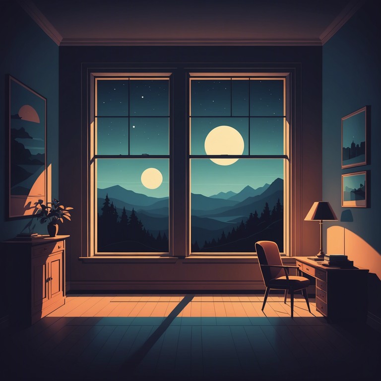 In this composition, haunting echoes and delicate whistles emulate the serene yet slightly eerie peace of nighttime. A perfect piece for instilling calmness with a touch of mystery, using minimal instruments to captivate and soothe.