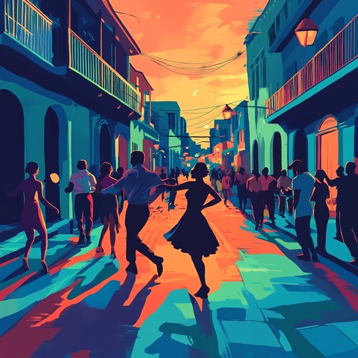 Experience the vibrant energy of cuba with this instrumental rumba that combines pulsating percussion and lively spanish guitar melodies. The song captures the essence of a passionate dance under the tropical night sky, inspiring listeners to move to the infectious rhythms and embrace the fiery spirit of the caribbean.