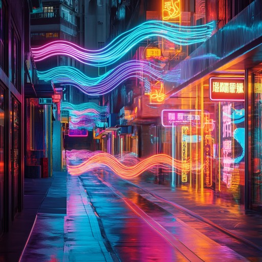 An instrumental track that fuses soulful tunes with electronic rhythms, painting a vivid picture of the city's heartbeat under glowing neon lights.