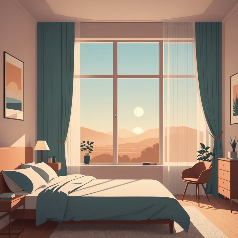 A tune that captures the essence of slowly waking up to sunlight filtering through the blinds, featuring soft synths and gentle rhythms perfect for easing into the day