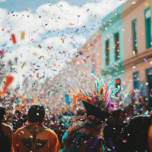 A lively and playful instrumental samba tune inspired by the spontaneous joy and colorful atmosphere of a tropical carnival. The rhythm propels exotic parades while whimsical melodies conjure images of laughter, confetti, and vibrant celebration.