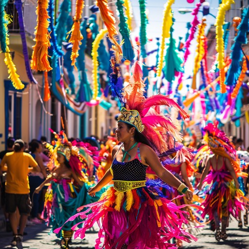 A captivating rumba piece featuring dynamic percussion, spirited piano, and melodic guiro. This instrumental track radiates the vibrant energy and festive flair of a traditional latin dance celebration. Blending lively rhythms with melodic innovation, this piece ignites the spirit of joy, passion, movement, and festivity.