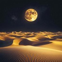 moonlit desert radiating mystical brilliance, enchanting the night sky.