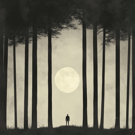 An instrumental dark folk piece that captures deep longing and nostalgia, weaving haunting melodies with the sounds of ancient forests, tracing footsteps of bygone souls under a moonlit sky.