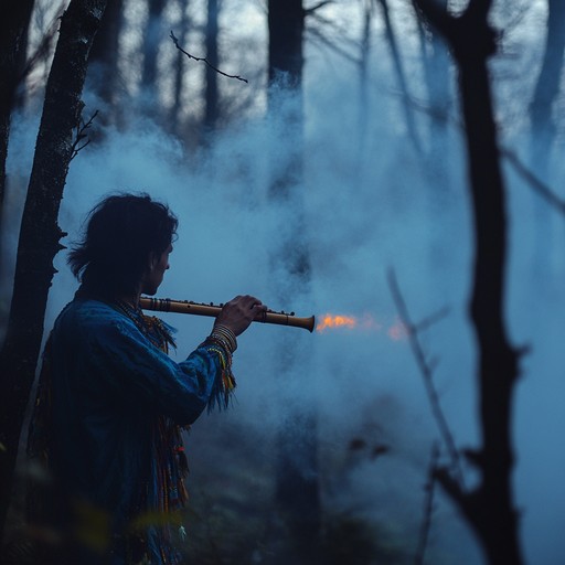 An immersive musical journey that envelops the listener, using slow melodic scales and a lone native american flute to recreate the profound sensation of stepping back into a time where nature and humanity were deeply intertwined. This piece aims not just to entertain but to spiritually connect with the deep roots of american heritage.