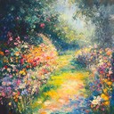 cheerful melody celebrating bright morning garden stroll