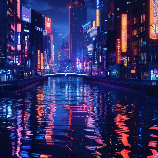 A captivating romantic instrumental song infused with lush synth textures and dreamy new wave beats, creating an atmospheric soundscape perfect for wistful reflections under the city lights.