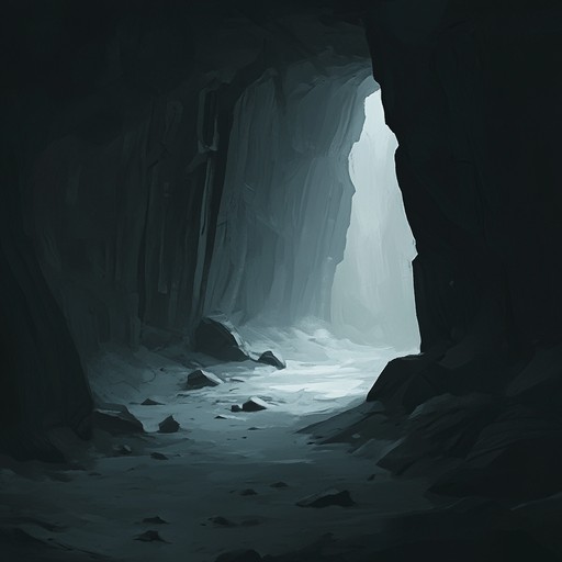 An instrumental dark ambient composition that takes the listener on a surreal journey through subterranean caverns, filled with echoing drones and haunting atmospheres, creating a sense of unsettling mystery and introspection.