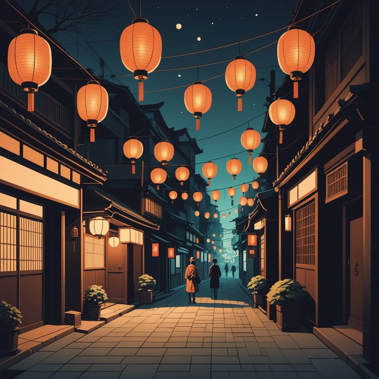 Imagine a soundtrack that captures the allure and mystery of nighttime adventures in historical tokyo, where every soft chime adds to the feeling of ancient stories unfolding in a modern world.