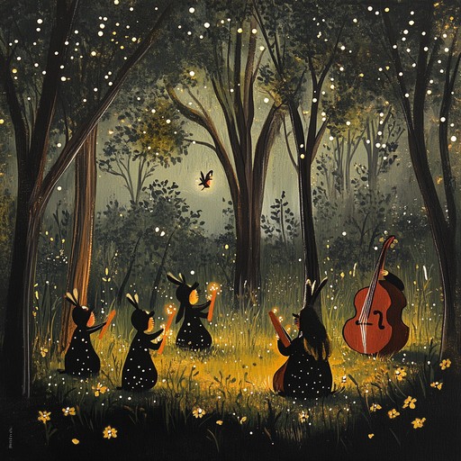 This instrumental track transports listeners to an enchanted woodland where whimsical creatures frolic and dance. The cheerful melodies and quirky harmonies played on ukulele create a lighthearted and magical atmosphere, evoking images of playful sprites and pixies amidst nature.