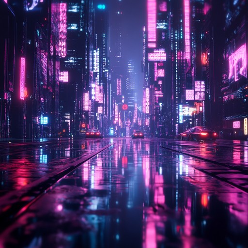 Dive into a world where neon lights pulse in harmony with uplifting beats. This synthwave track combines catchy melodies and dynamic rhythms to transport listeners to a euphoric, retro futuristic landscape, making them feel like they're soaring through a neon cityscape at night