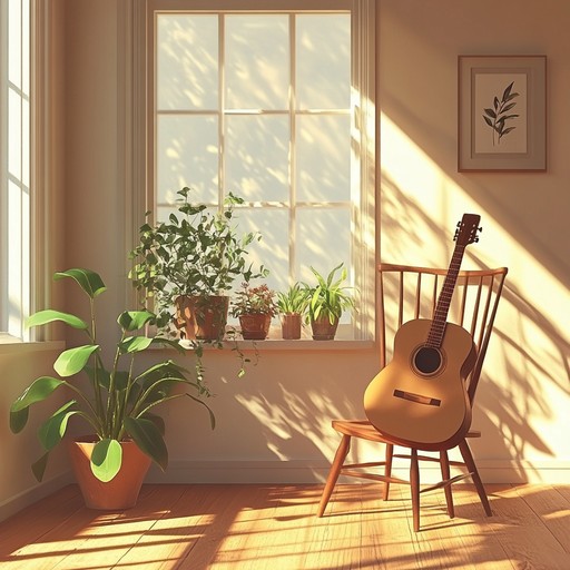 An instrumental track with gentle synth layers and soft beats that evoke the cozy feeling of morning sunlight flooding into a bedroom, filling you with optimism for the day ahead.